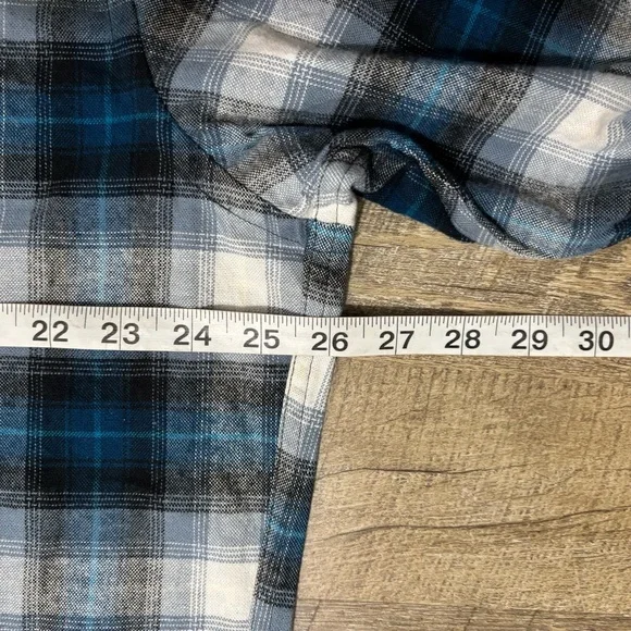 NWT Pendleton Mason Flannel Shirt Men's XL Blue Plaid Long Sleeve Button Up - Picture 6 of 7